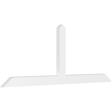Ekena Millwork Portland Architectural Grade PVC Gable Bracket, 72"W x 27"H x 2"D x 4"F, 9/12 Pitch GBP072X27X0204POR00